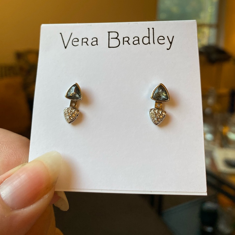 Vera Bradley Pastel Aura Earrings Silver Tone